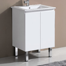 Virtus 600mm Gloss White Freestanding Single Vanity